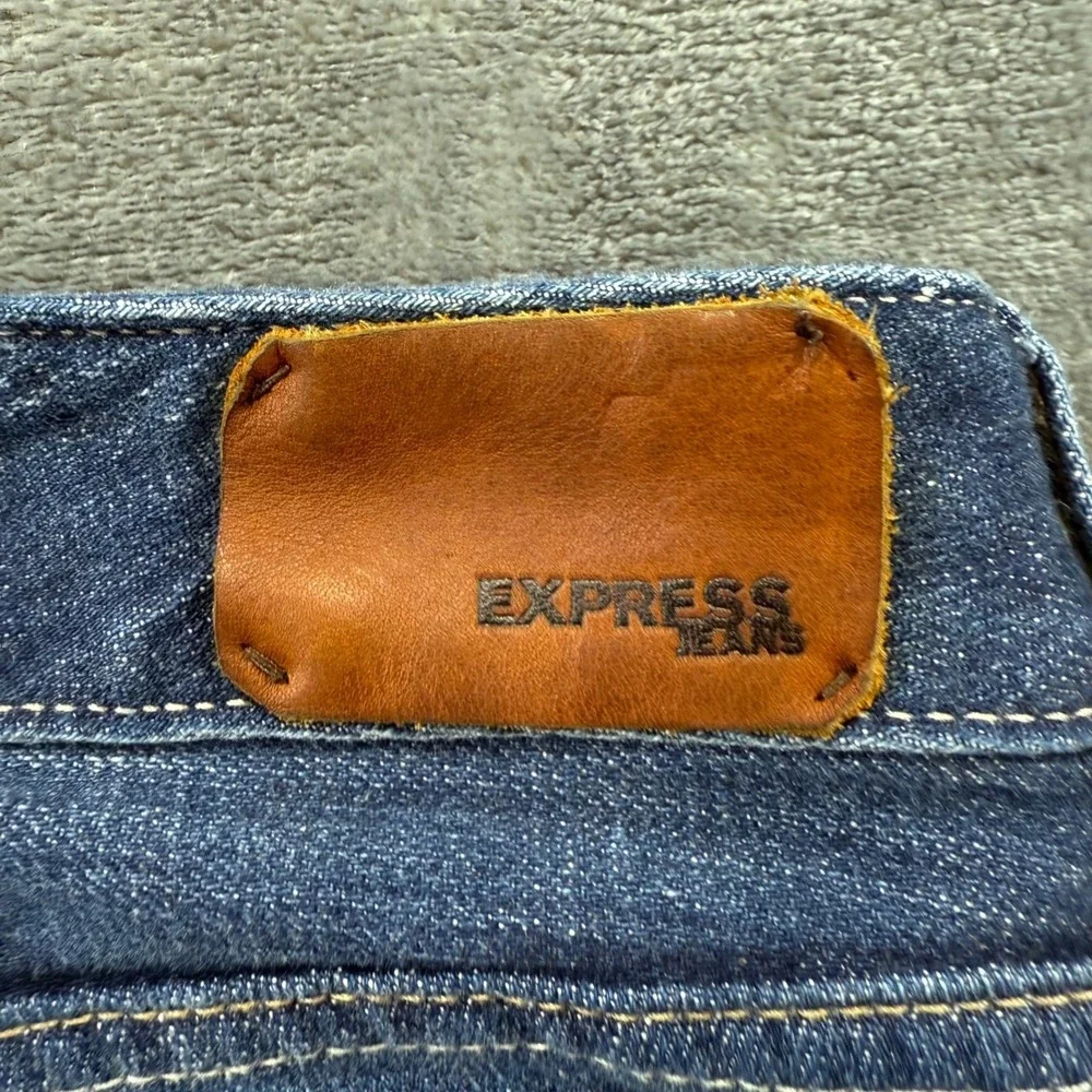 Express Stella Boot Cut Jeans Womens 2R Dark Wash‎ Low Rise Denim Blue 55285